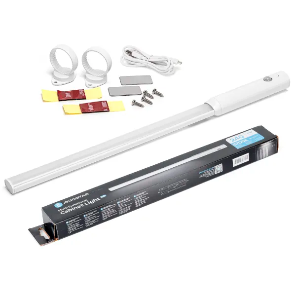 Luz LED branca para armário Aigostar com acessórios e embalagem