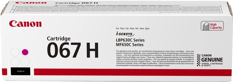 Caixa de tinta para impressora Canon Cartridge 067 H cor Magenta