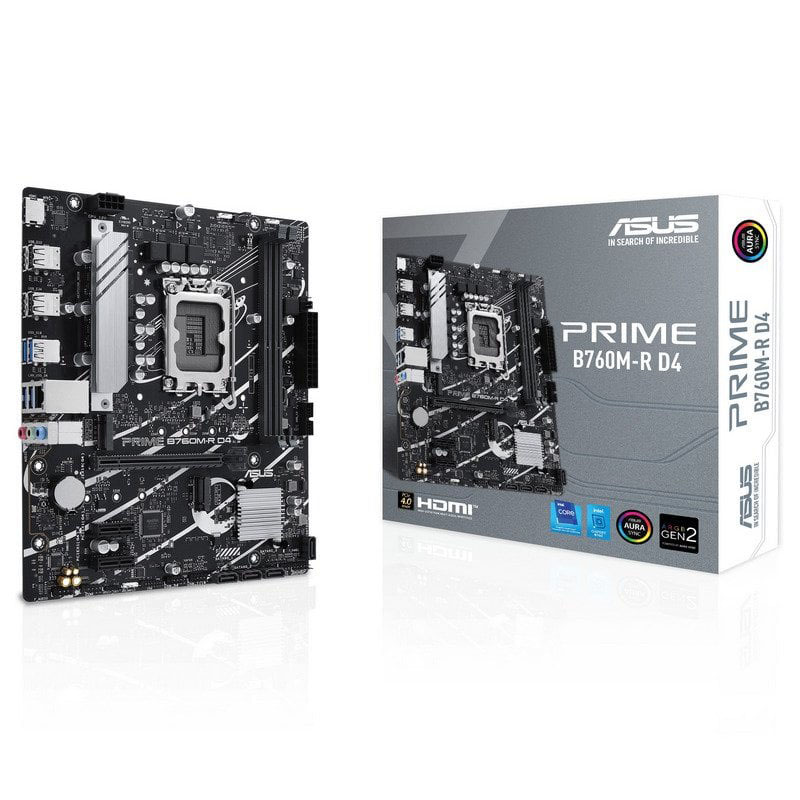 Placa-mãe ASUS PRIME B760M-R D4 com caixa