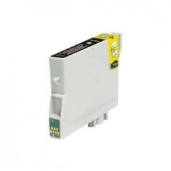 Cartucho de tinta de impressora branco com etiqueta amarela e preta T1284