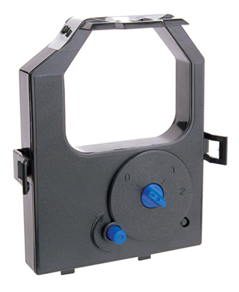 Fita preta para máquina de escrever com regulador azul