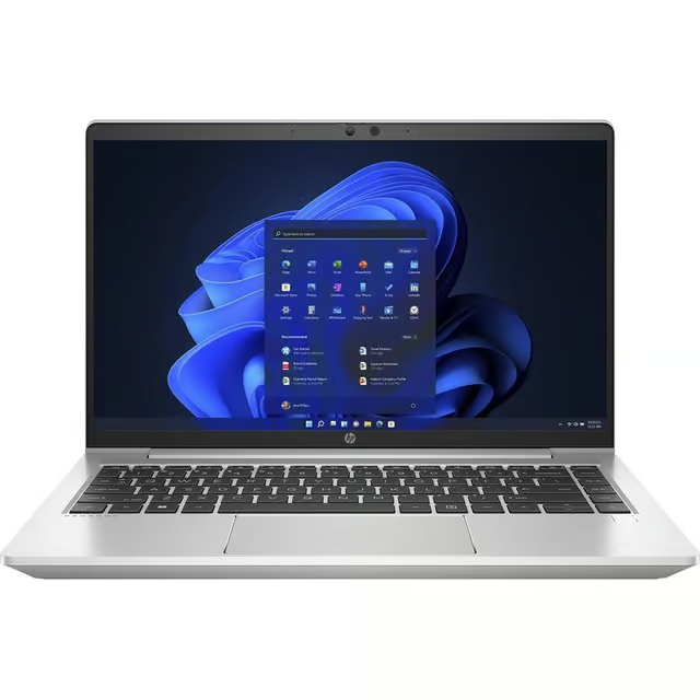 Computador portátil HP prata com ecrã Windows 11