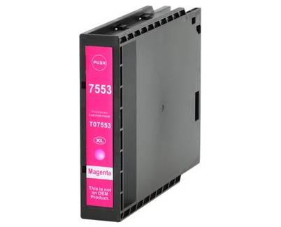 Cartucho de tinta magenta para impressora com etiqueta rosa