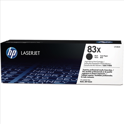Caixa de toner HP LaserJet 83X preto CF283X para impressoras M201 MFP M225