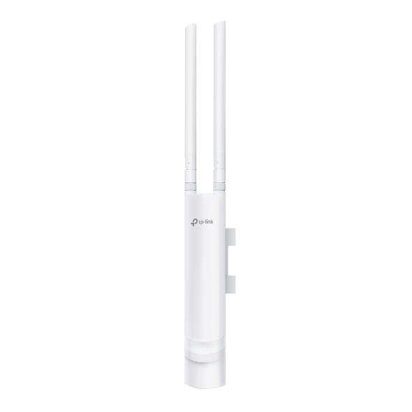 Antena TP-Link branca com duas antenas longas verticais