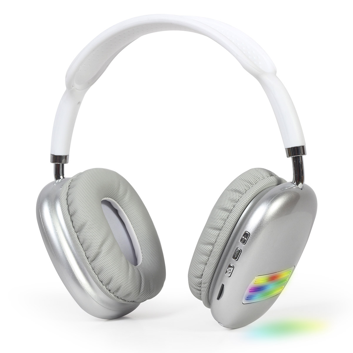 Auriculares musicais over-ear com iluminação colorida