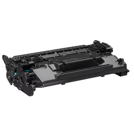 Cartucho de toner preto para impressora em plástico com detalhes em azul