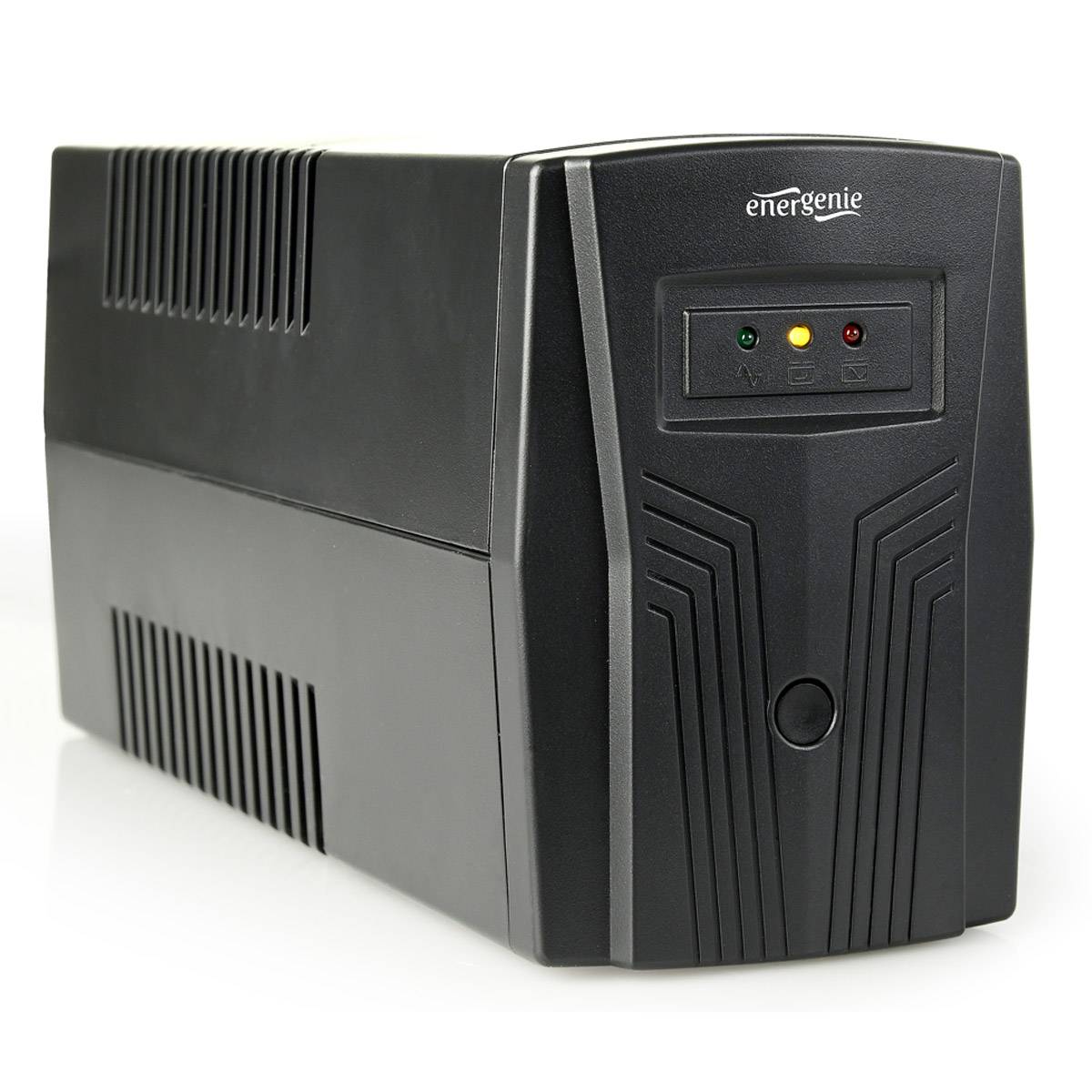 Guardião UPS preto com luzes indicadoras de estado Energenie
