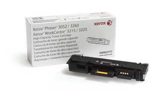Cartucho de toner preto Xerox Phaser com embalagem branca