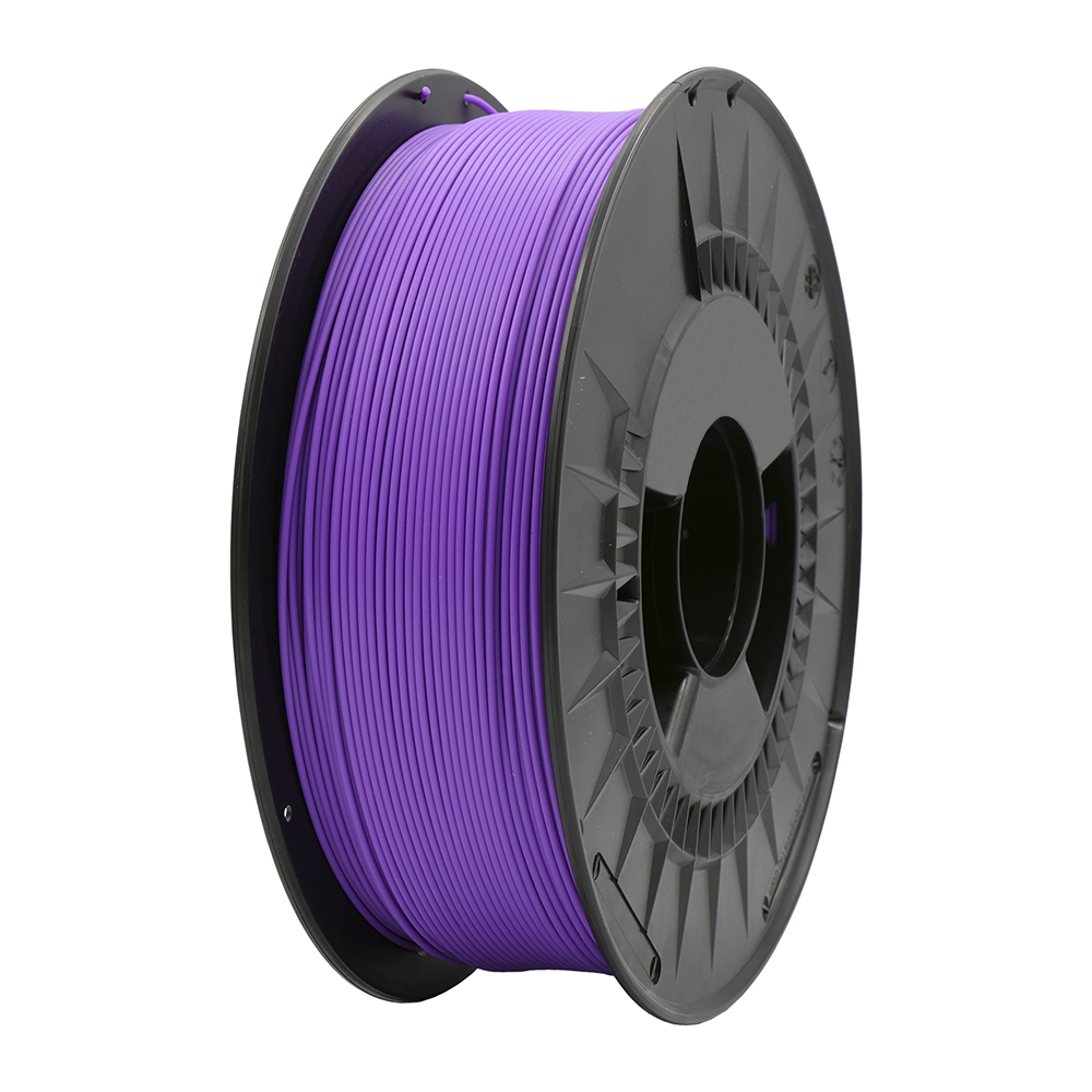 Rolo de fio roxo para impressora 3D com carretel preto