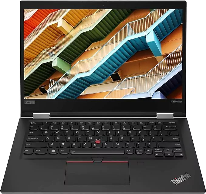 Computador portátil Lenovo ThinkPad X390 Yoga com ecrã aberto