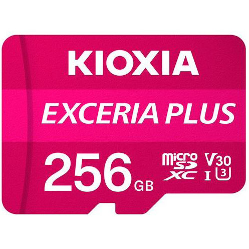 Cartão microSD Kioxia Exceria Plus 256 GB cor rosa