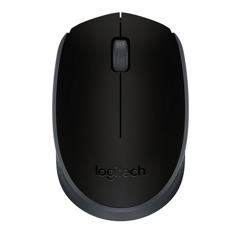 Rato de computador sem fios preto Logitech com logotipo