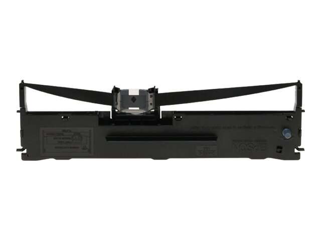 Cartucho de fita preta para impressora Epson sobre fundo branco