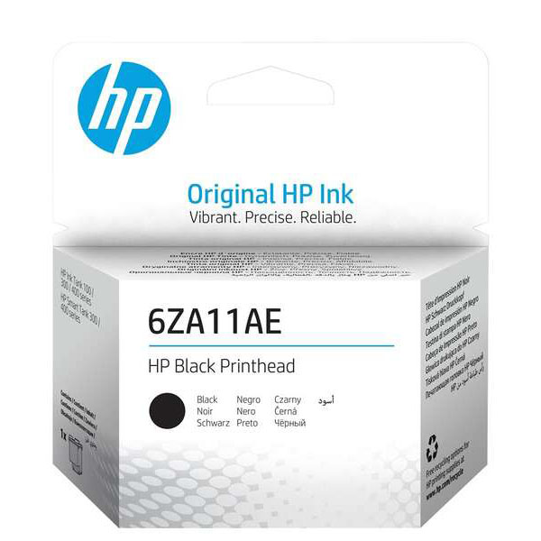 Embalagem de tinta preta original HP 6ZA11AE para impressora