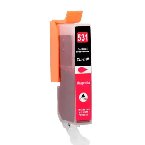 Cartucho de tinta magenta para impressora CLI-531M com tampa laranja