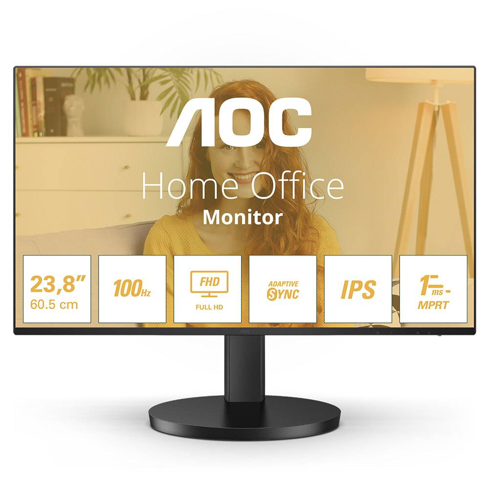 Monitor AOC Home Office com ecrã 23,8 polegadas