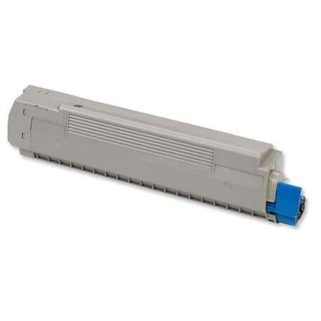 Imagem de toner de impressora cinza claro com detalhe azul numa extremidade