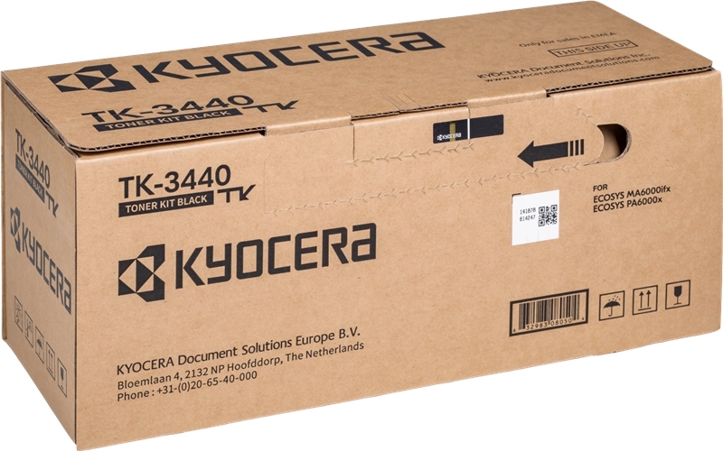 Caixa castanha de toner Kyocera TK-3440 para impressoras ECOSYS
