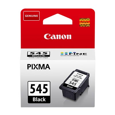 Cartucho tinta Canon PIXMA 545 Preto em embalagem branca e vermelha