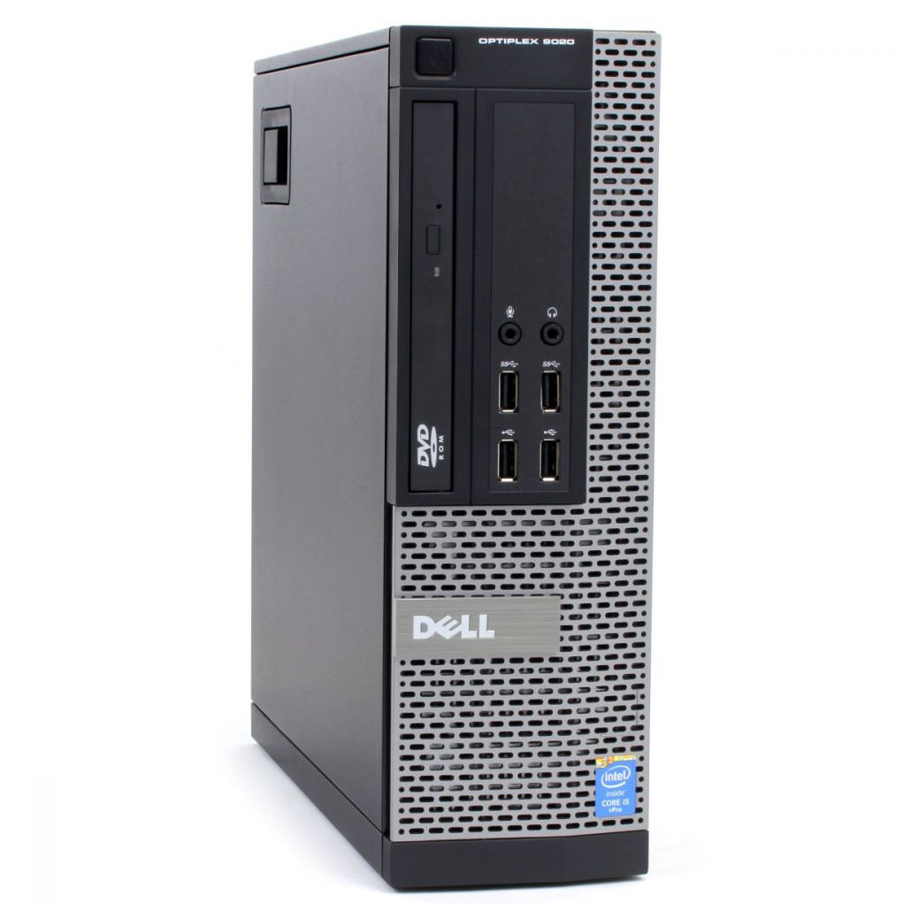 Computador de secretária Dell Optiplex 9020 preto e cinza com leitor de DVD