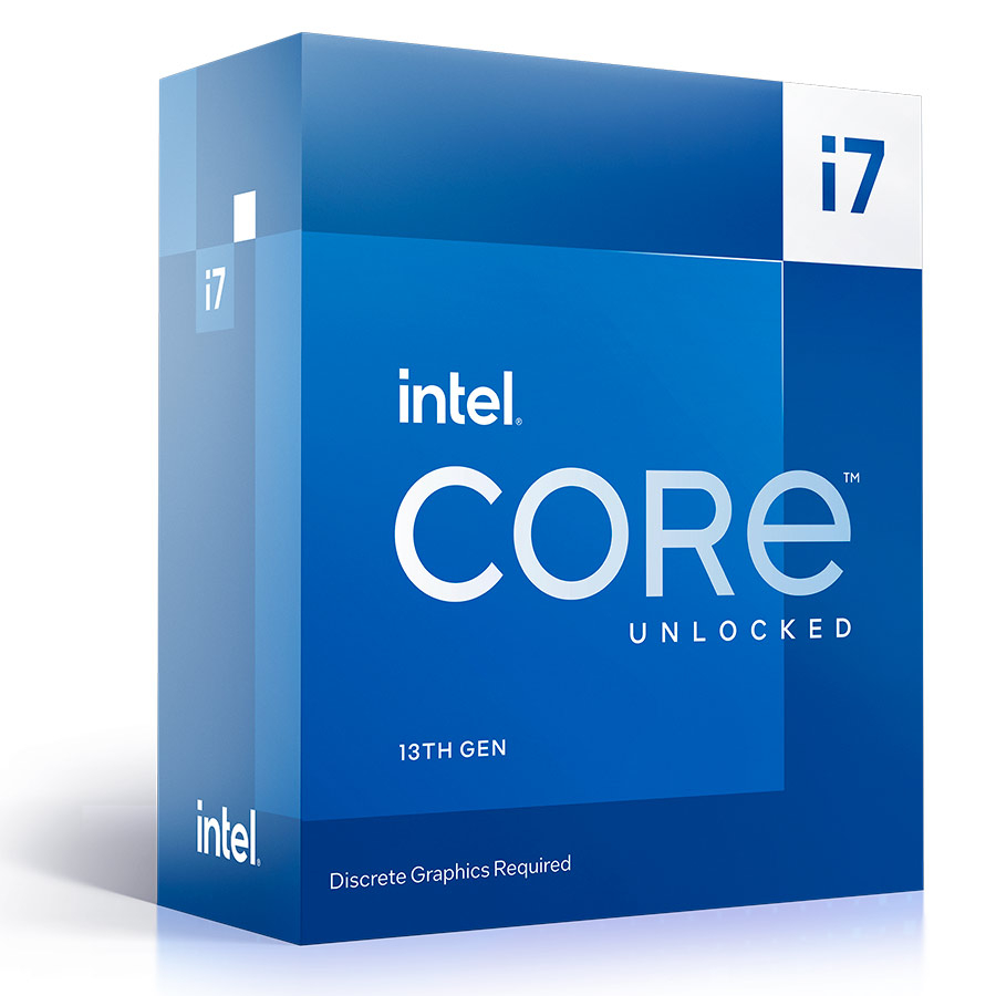 Embalagem azul de processador Intel Core i7 13TH GEN