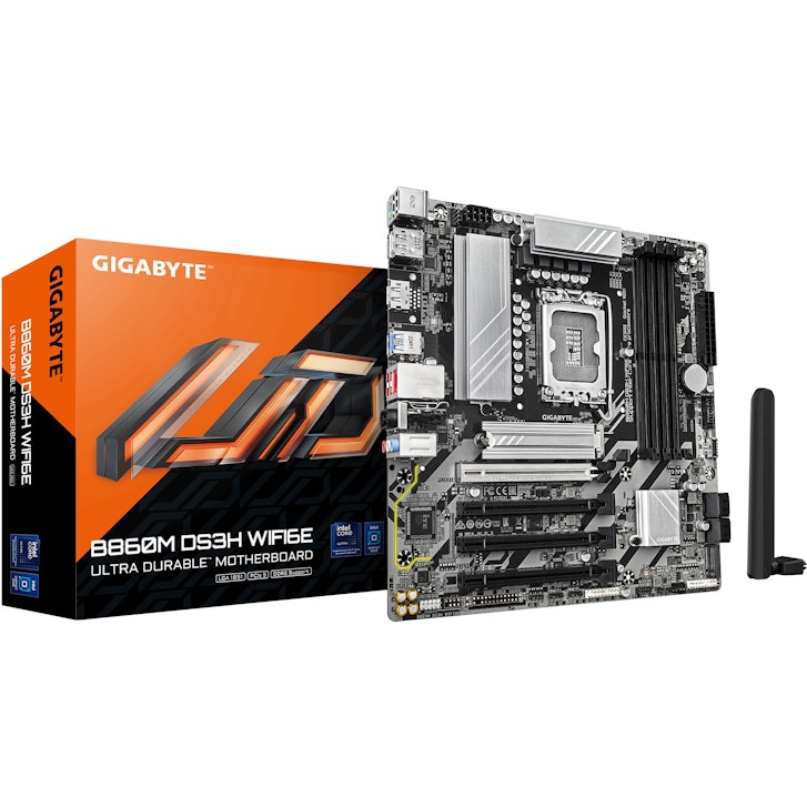 Placa-mãe Gigabyte B860M DS3H WIFI6E com caixa e antena