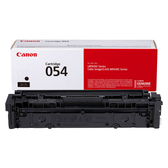 Cartucho de toner Canon Cartridge 054 preto com embalagem branca e vermelha