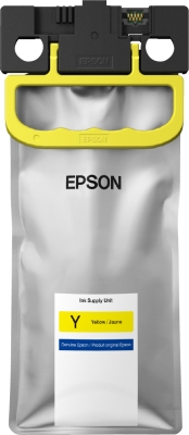 Unidade de tinta Epson amarela com alça amarela e selo original