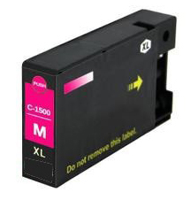 Cartucho de tinta XL magenta com etiquetas C-1500 e XL