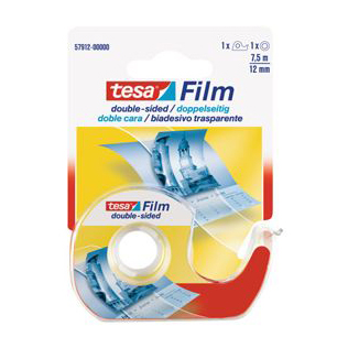 Fita dupla-face Tesa Film transparente em embalagem colorida