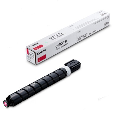Toner Canon C-EXV 51 magenta com embalagem branca e preta