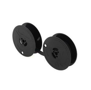 Carretel duplo preto de plástico com design integrado e furo central