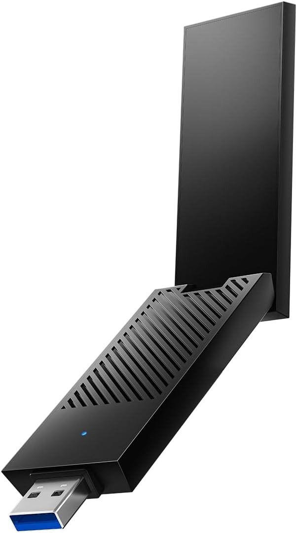 Pen USB wireless preto com design moderno e ranhuras diagonais