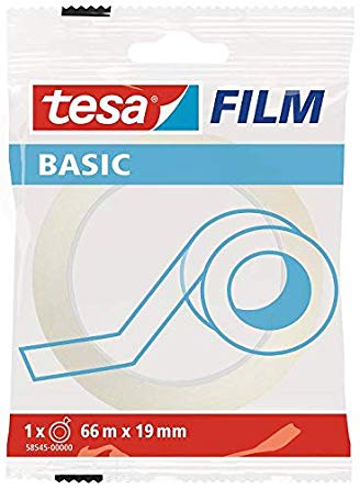 Pacote de fita adesiva tesa Film Basic 66 m x 19 mm