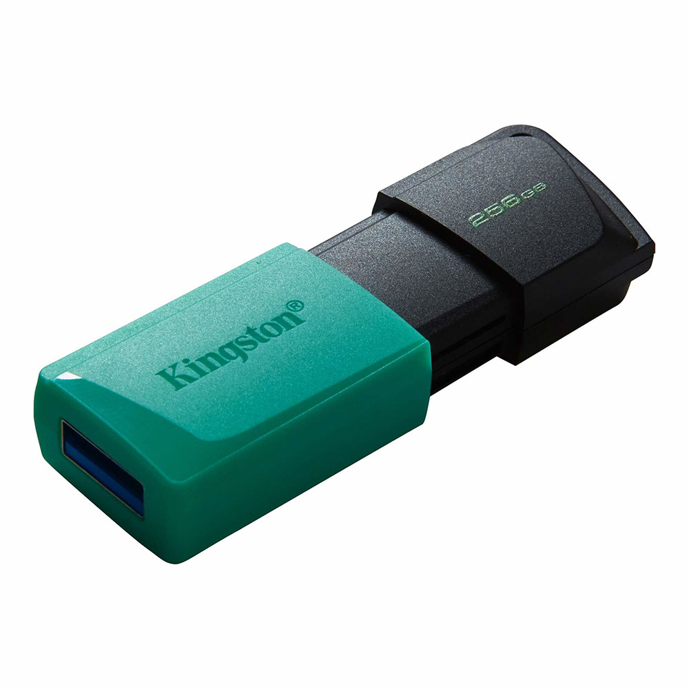 Pen drive Kingston preto e verde com capacidade 256GB