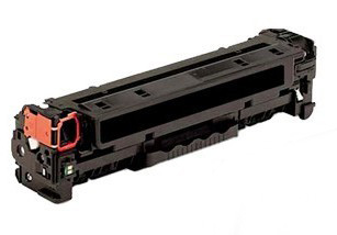 Toner preto para impressora com detalhe laranja