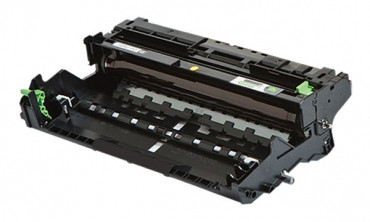 Recipiente de toner preto para impressora com detalhe em verde