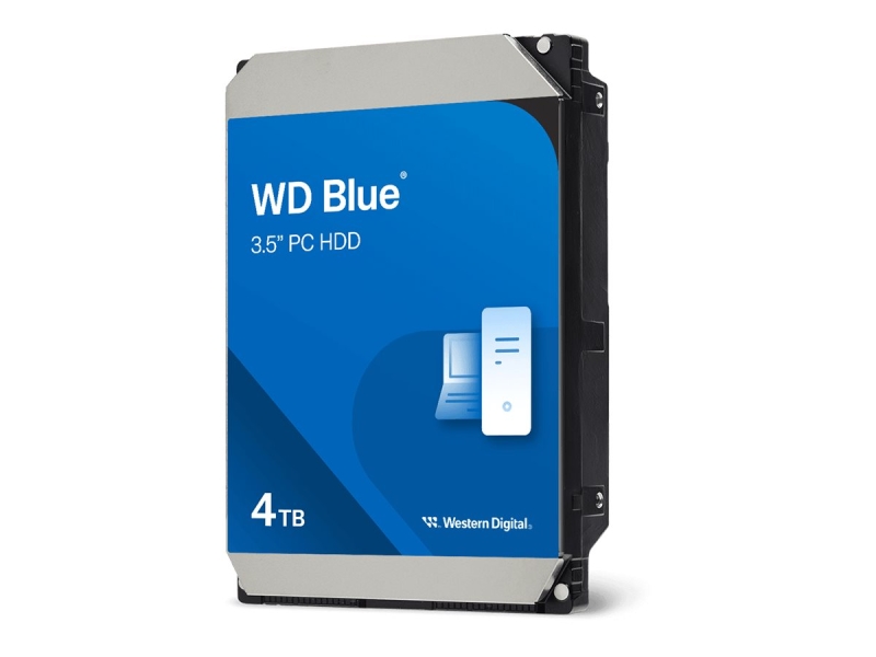 Disco rígido WD Blue 4TB com etiqueta azul