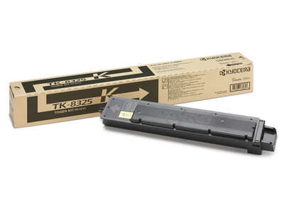 Cartucho de toner Kyocera TK-8325 preto com embalagem castanha