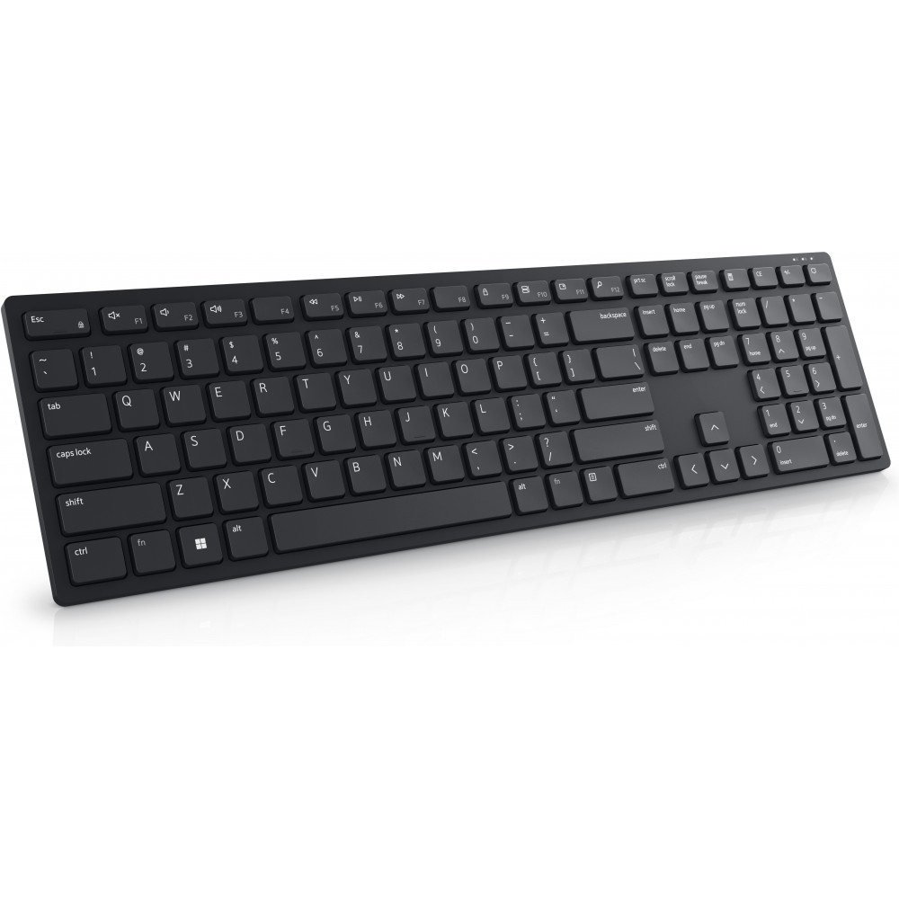 Teclado preto compacto com teclado numérico e teclas de função