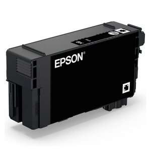 Cartucho de tinta preto da marca EPSON com etiqueta preta e branca
