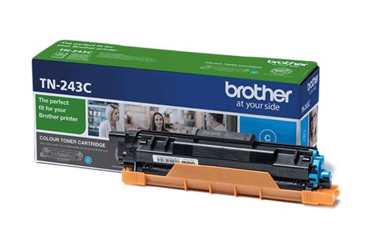 Cartucho de toner Brother TN-243C azul com embalagem