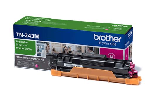 Cartucho de toner Brother TN-243M rosa com embalagem colorida