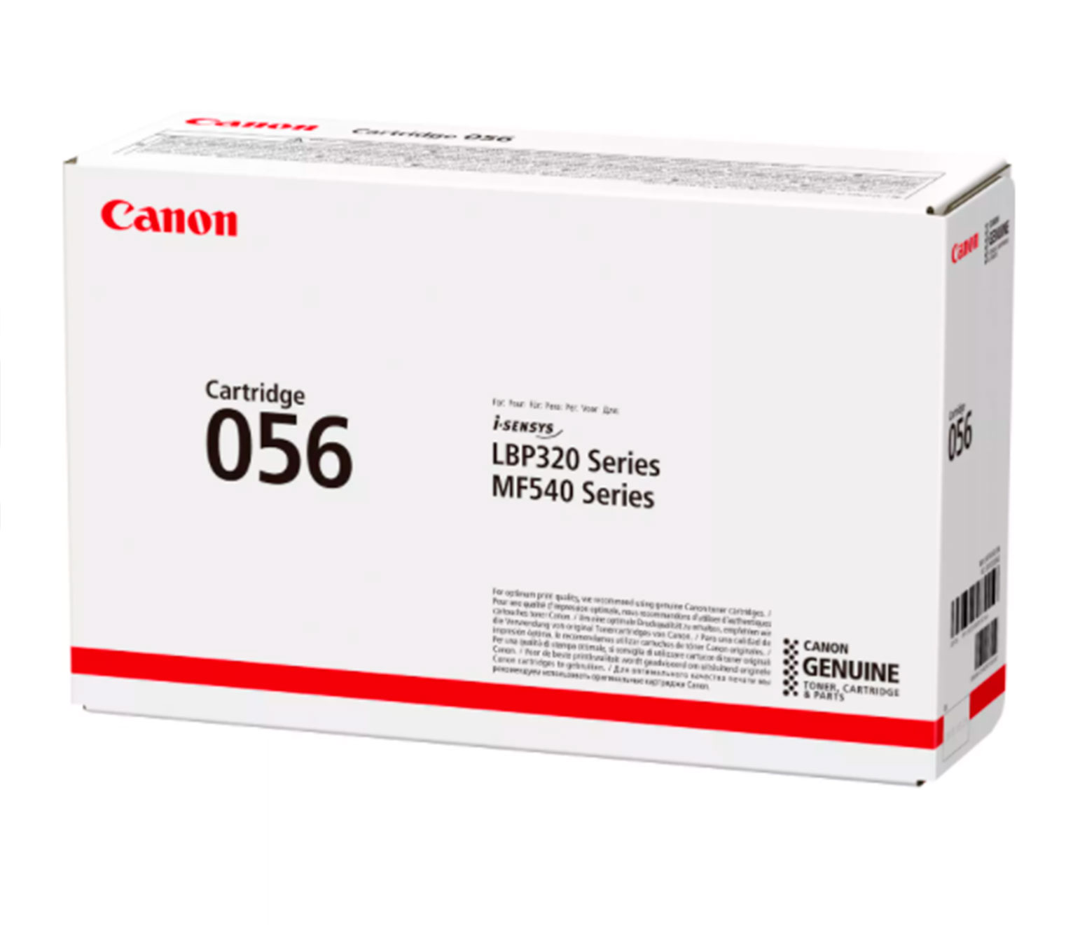 Caixa branca com texto e logotipo Canon para cartridge 056