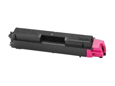 Toner de impressora preto com detalhe cor-de-rosa