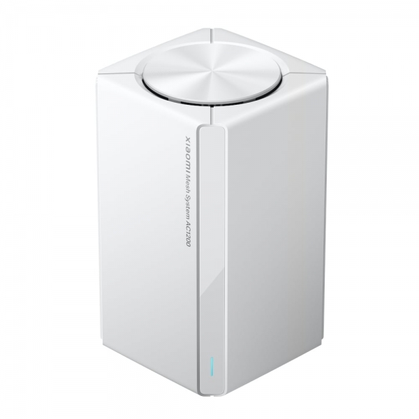 Dispositivo Xiaomi Mesh System AC2100 branco com botão topo circular