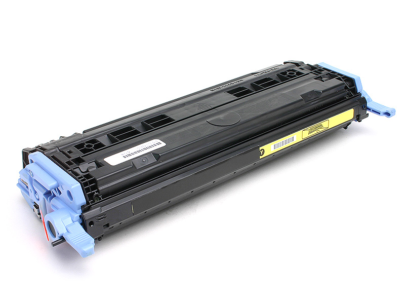 Cartucho de toner preto com partes azuis claras