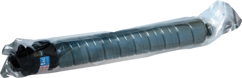 Toner cilindro preto embalado em plástico transparente