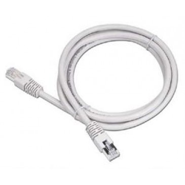Cabo de rede Ethernet branco com conectores RJ45
